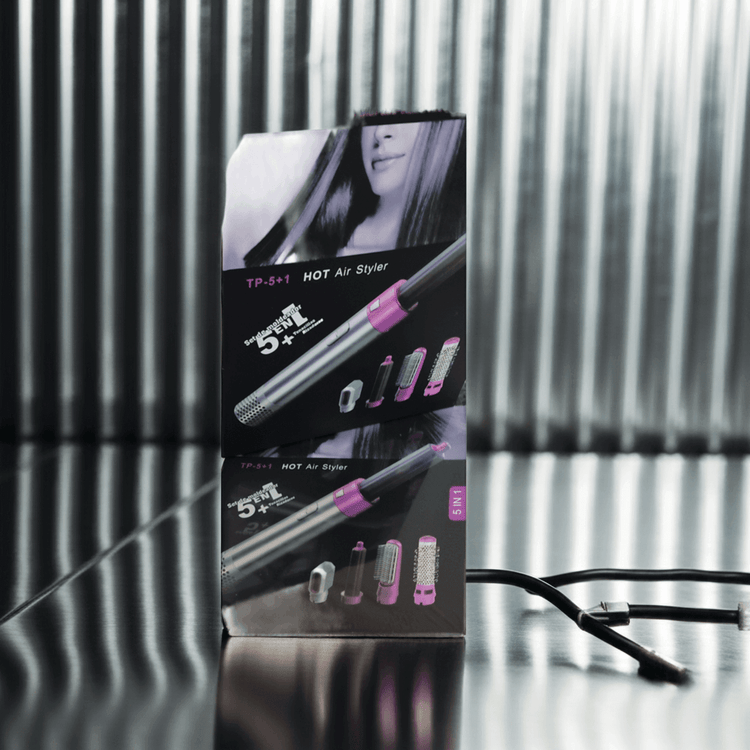 Secador 5 em 1 Multifuncional - Escova Alisadora e Modeladora