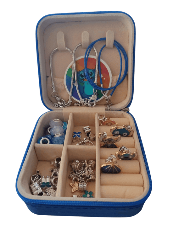 Conjunto Acessórios Stitch Disney - Pulseiras Colar Estojo Portugal