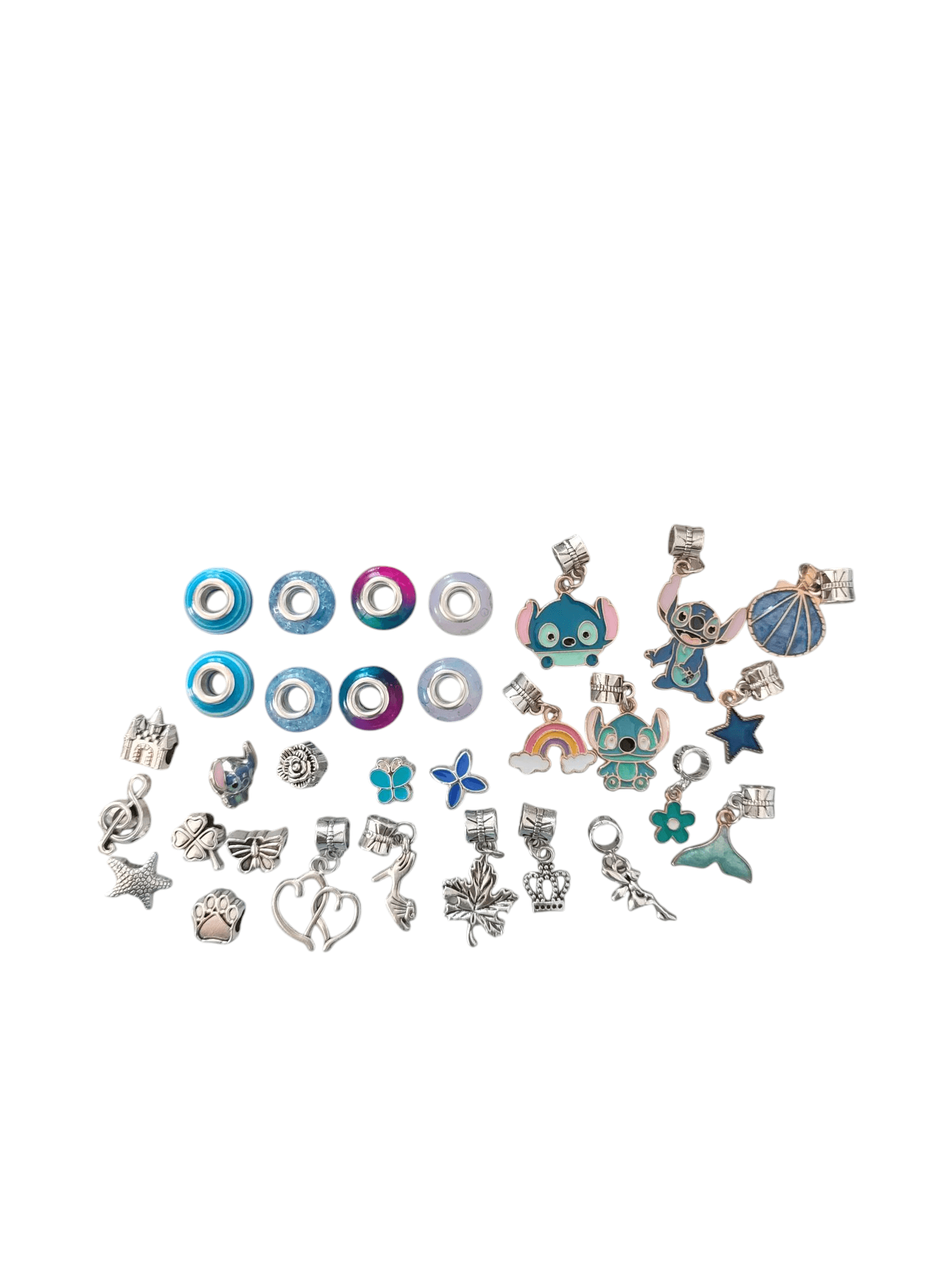 Pulseiras e Colar Pandora do Stitch - Acessórios Oficiais da Disney - Tecnologia & Beleza 