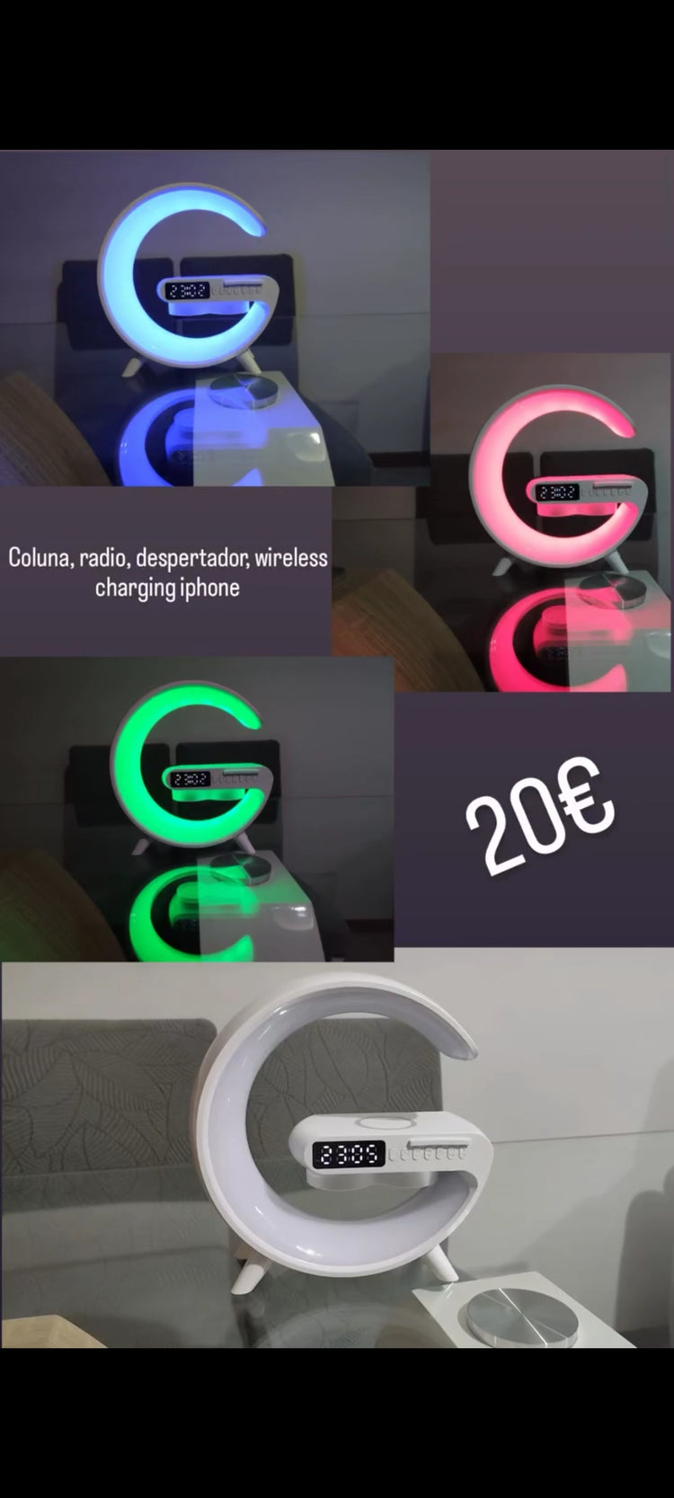 Coluna G 5 em 1 - Coluna Bluetooth Multifuncional Portátil